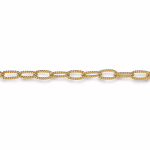 14K Yellow Gold Oval Link Chain Bracelet 7″ Bracelets 6