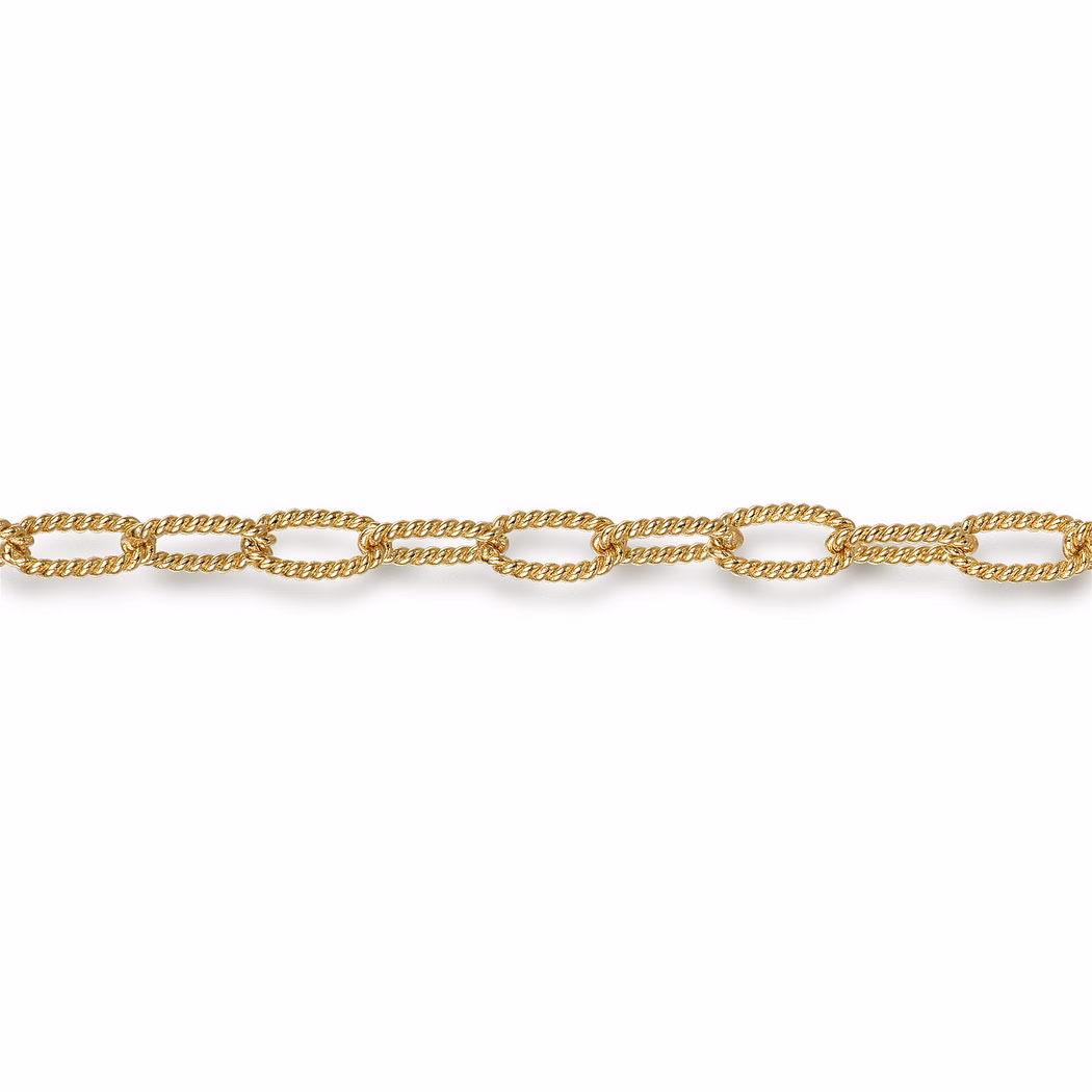 14K Yellow Gold Oval Link Chain Bracelet 7″ Bracelets 3