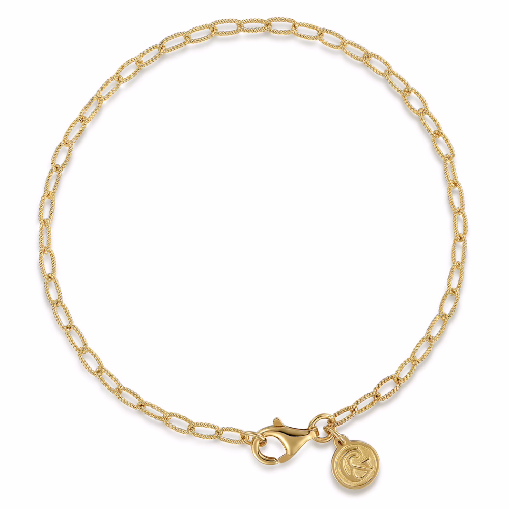14K Yellow Gold Oval Link Chain Bracelet 7″ Bracelets 7