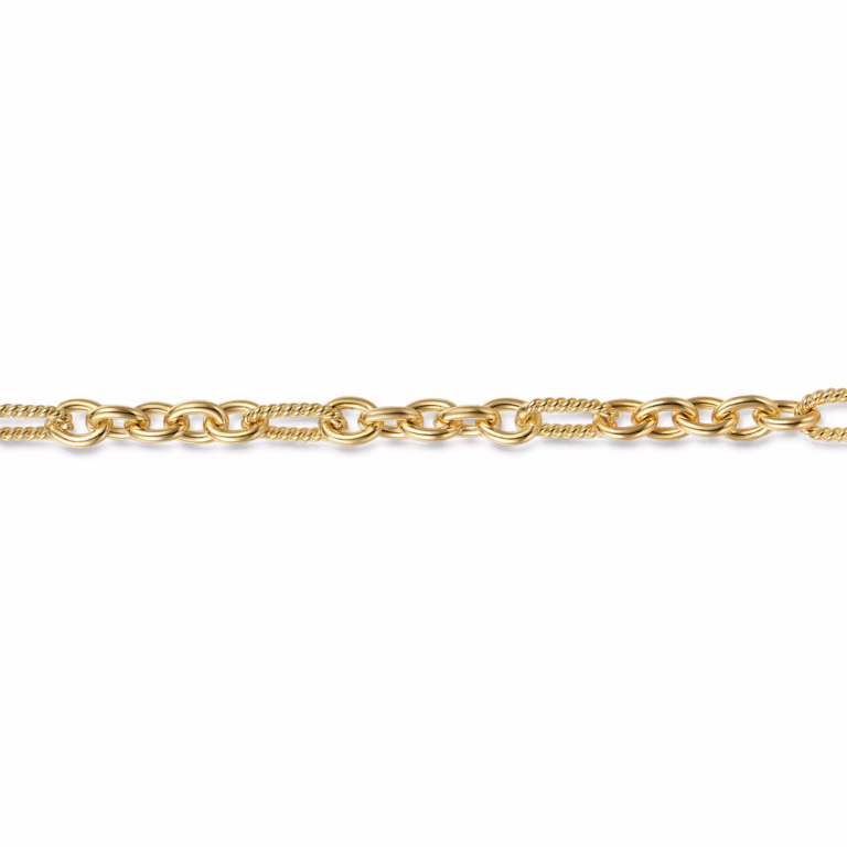 14K Yellow Gold Chain Link Bracelet 7″ Bracelets 5