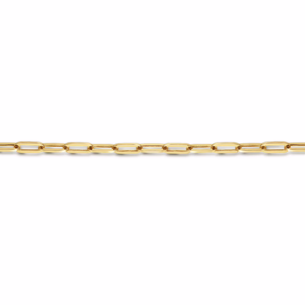 14K Yellow Gold 2.3mm Paperclip Chain Bracelet 7″ Bracelets 9