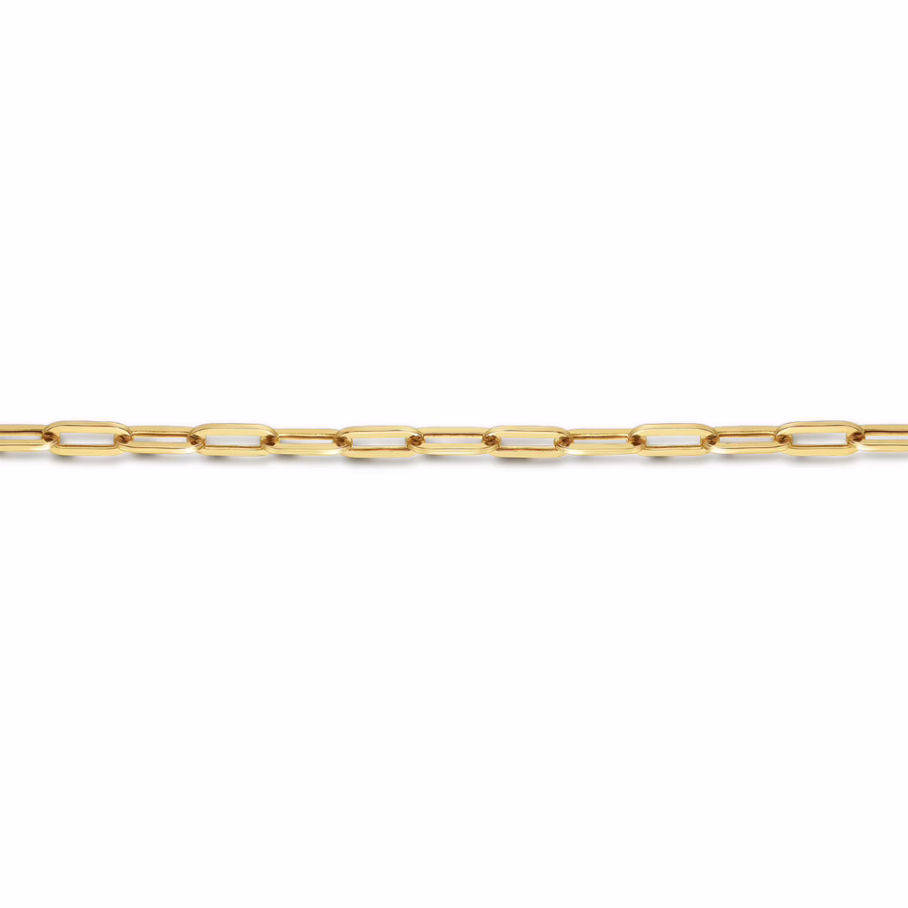 14K Yellow Gold 2.3mm Paperclip Chain Bracelet 7″ Bracelets 6