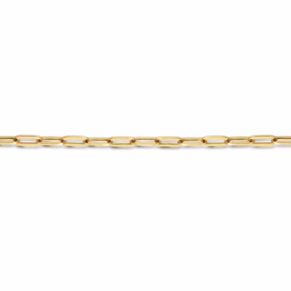 14K Yellow Gold 2.3mm Paperclip Chain Bracelet 7″ Bracelets 9