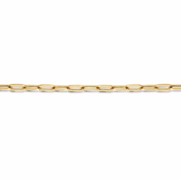 14K Yellow Gold 2.3mm Paperclip Chain Bracelet 7″ Bracelets 6