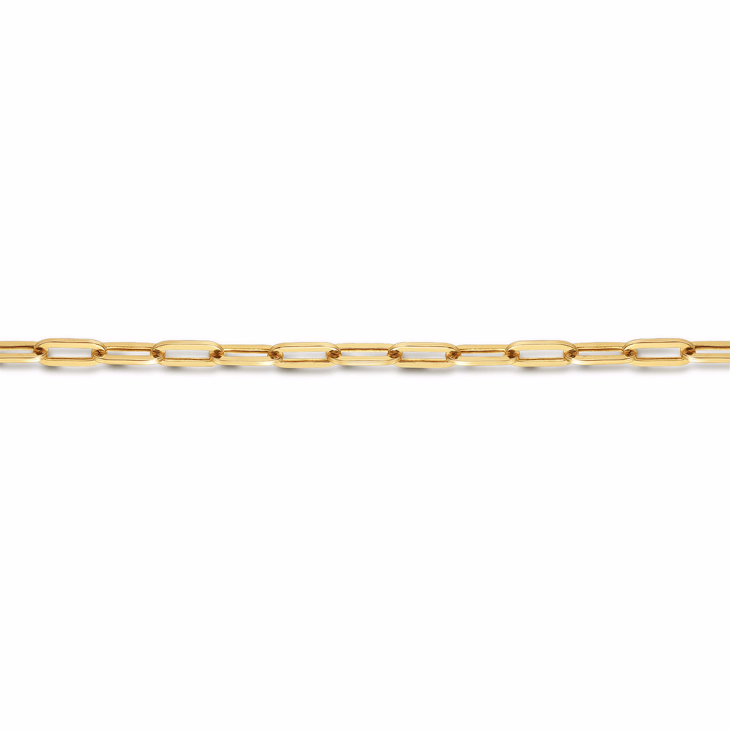 14K Yellow Gold 2.3mm Paperclip Chain Bracelet 7″ Bracelets 3