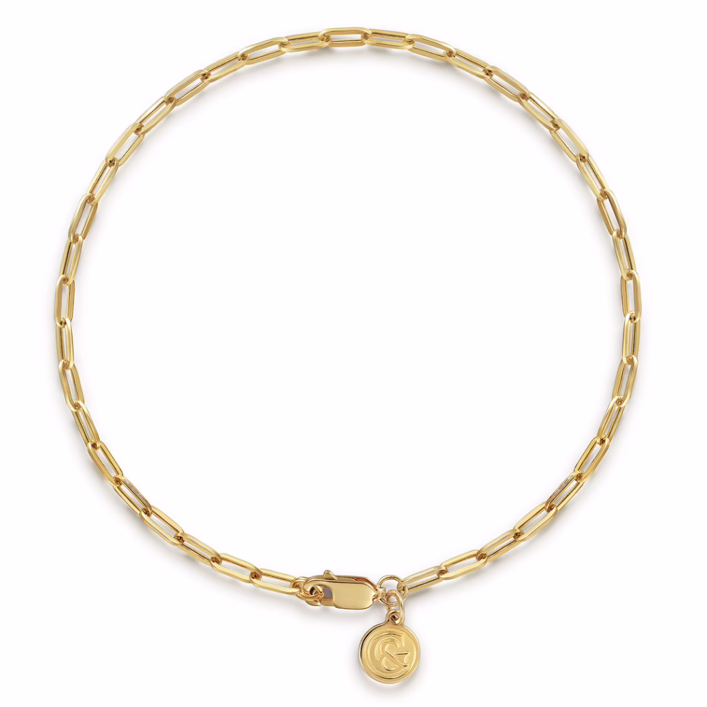 14K Yellow Gold 2.3mm Paperclip Chain Bracelet 7″ Bracelets 7