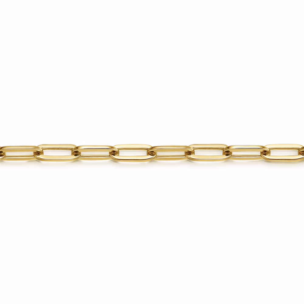 14K Yellow Gold 3.1mm Paperclip Chain Bracelet 7″ Bracelets 9