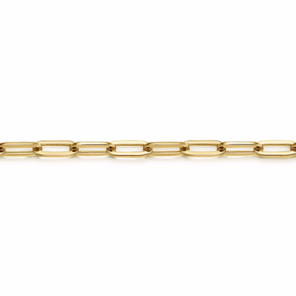 14K Yellow Gold 3.1mm Paperclip Chain Bracelet 7″ Bracelets 6
