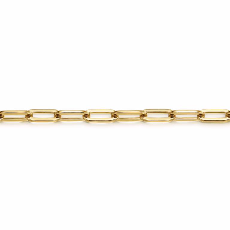 14K Yellow Gold 3.1mm Paperclip Chain Bracelet 7″ Bracelets 6