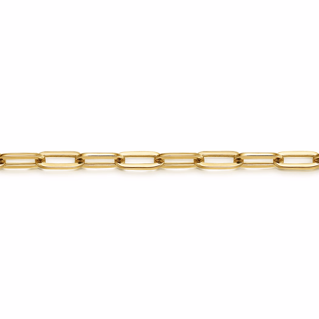 14K Yellow Gold 3.1mm Paperclip Chain Bracelet 7″ Bracelets 3