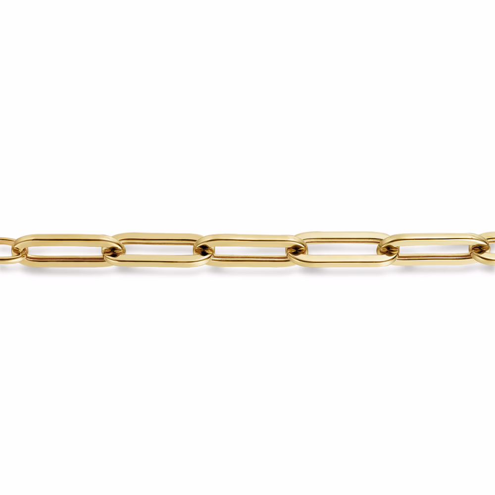 14K Yellow Gold 4.5mm Paperclip Chain Bracelet 7″ Bracelets 9