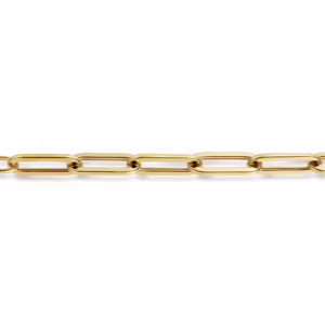 14K Yellow Gold 4.5mm Paperclip Chain Bracelet 7″ Bracelets 6