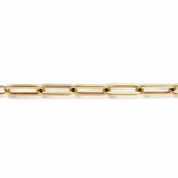 14K Yellow Gold 4.5mm Paperclip Chain Bracelet 7″ Bracelets 9