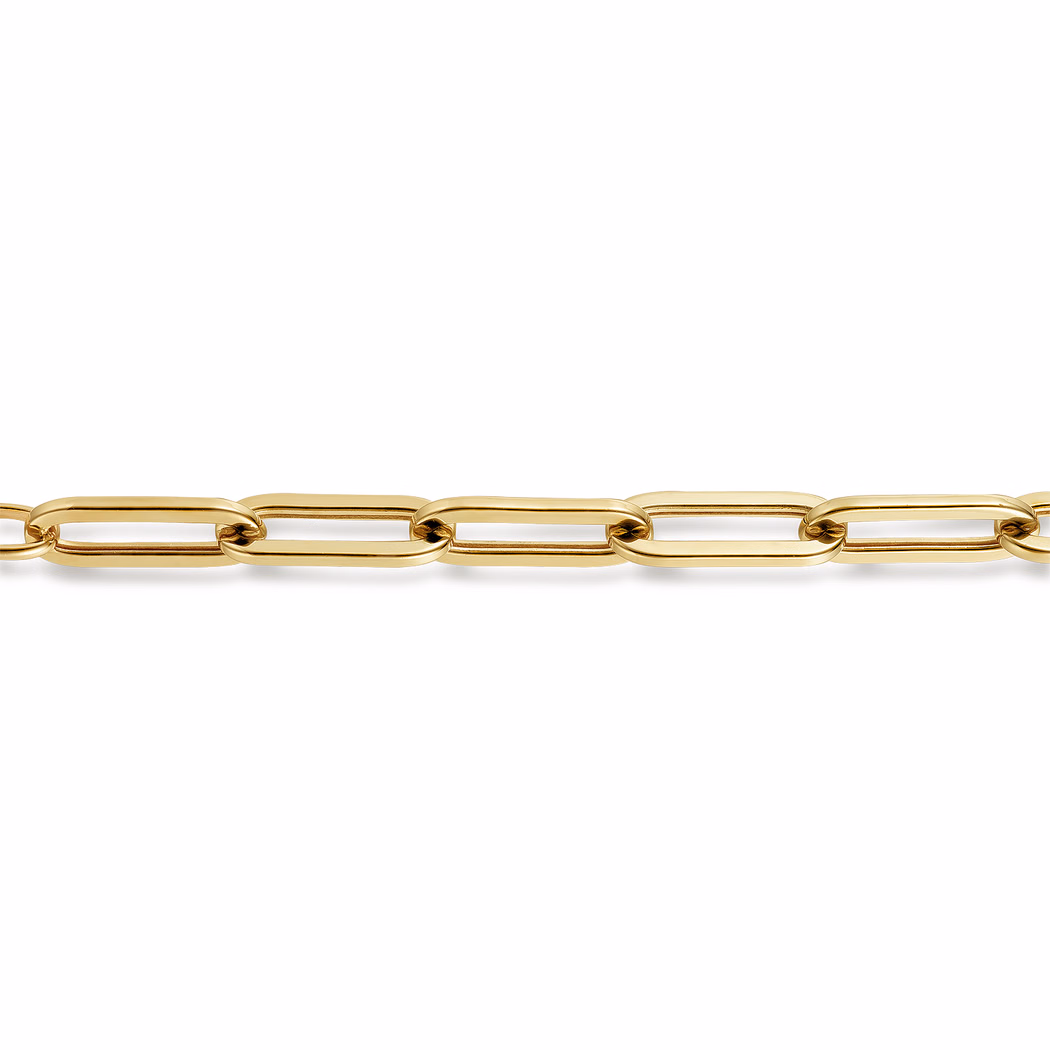 14K Yellow Gold 4.5mm Paperclip Chain Bracelet 7″ Bracelets 3