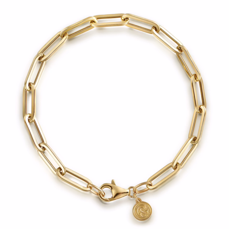 14K Yellow Gold 4.5mm Paperclip Chain Bracelet 7″ Bracelets 4