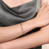 14K Two-Tone Link Chain Bracelet with .38ctw Diamonds 7″ Bracelets 11