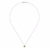 14K White Gold August Birthstone Pendant with .52ct Peridot & .06ctw Diamonds 18″ Fine Jewelry 12