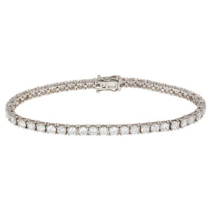 14K White Gold Tennis Bracelet with 7.44ctw Lab-Grown Diamonds 7