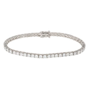 14K White Gold Tennis Bracelet with 7.08ctw Lab-Grown Diamonds 7