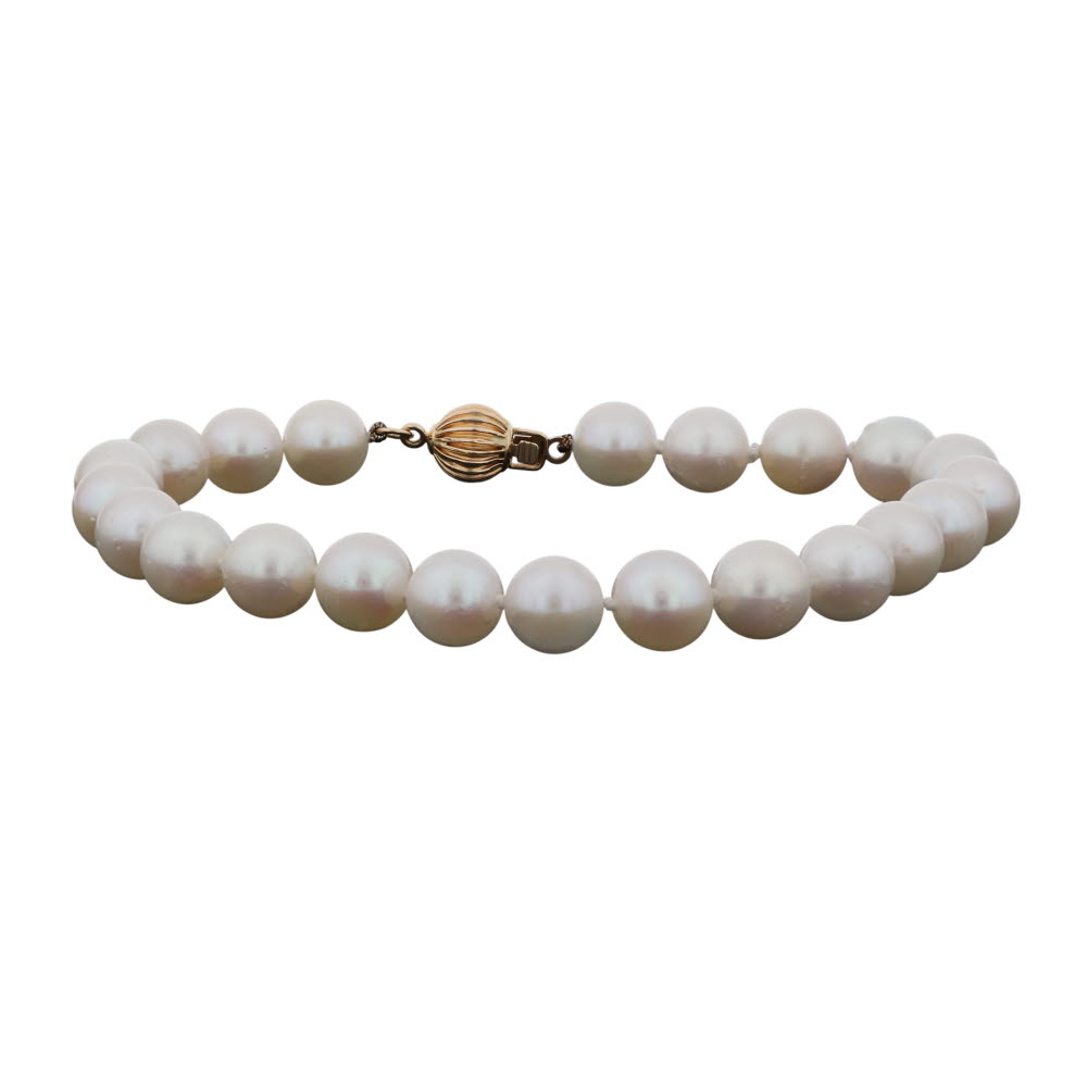 14K Yellow Gold Bracelet with Cultured Akoya Pearls 7″ Bracelets