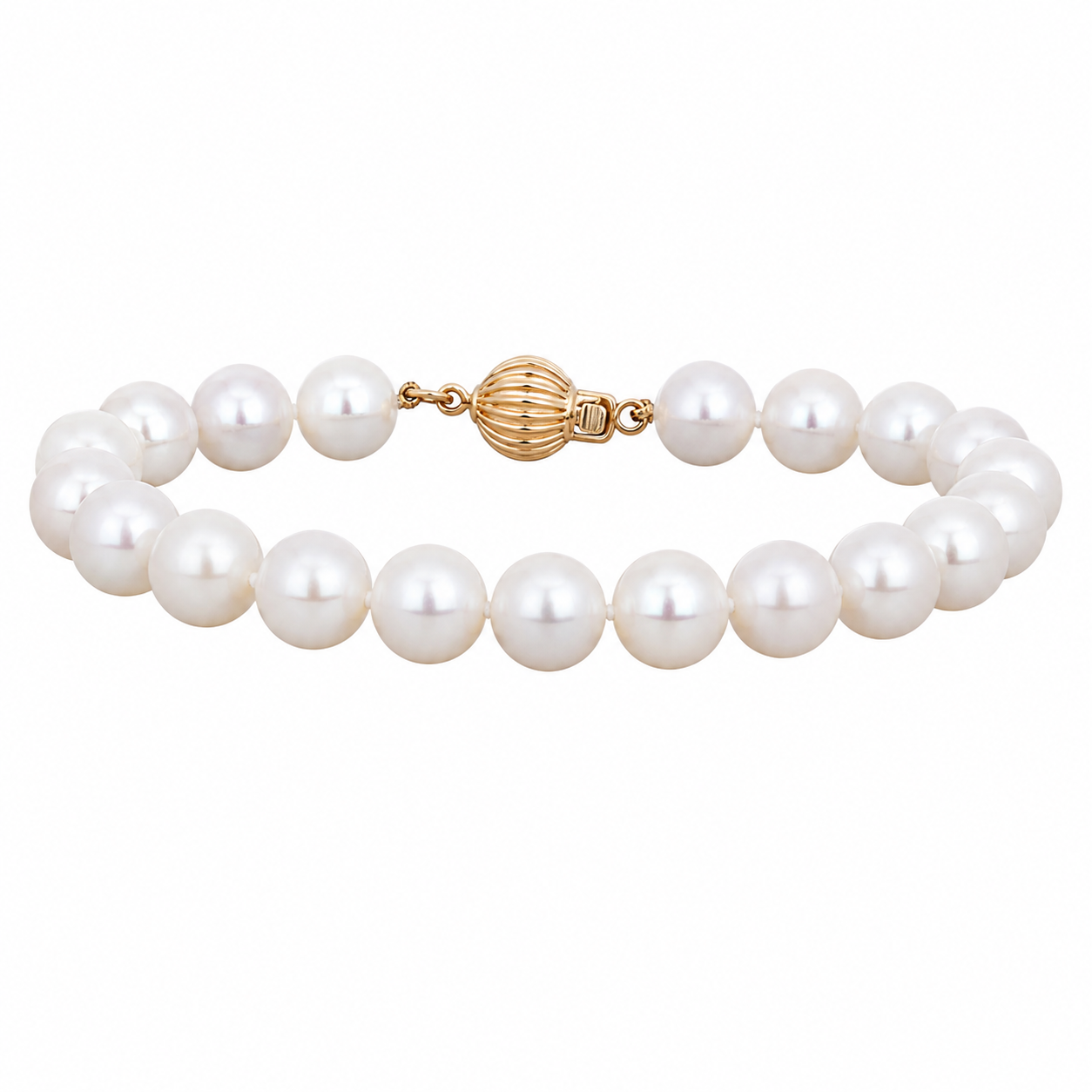 14K Yellow Gold Bracelet with Cultured Akoya Pearls 7″ Bracelets