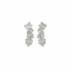 14K White Gold Earrings with 2.65ctw Lab-Grown Diamonds