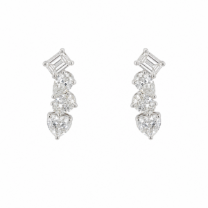14K White Gold Earrings with 2.65ctw Lab-Grown Diamonds