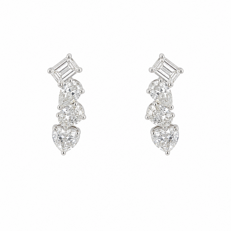 14K White Gold Earrings with 2.65ctw Lab-Grown Diamonds Earrings 2