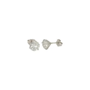 14K White Gold Solitaire Studs with 3.10ctw Lab-Grown Diamonds