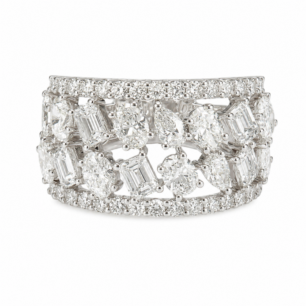 10K White Gold Ring with 3.57ctw Lab-Grown Diamonds Size 5.5 Fine Jewelry 3