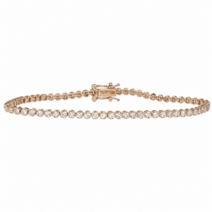 14K Rose Gold Bezel Tennis Bracelet with 2.00ctw Diamonds 7