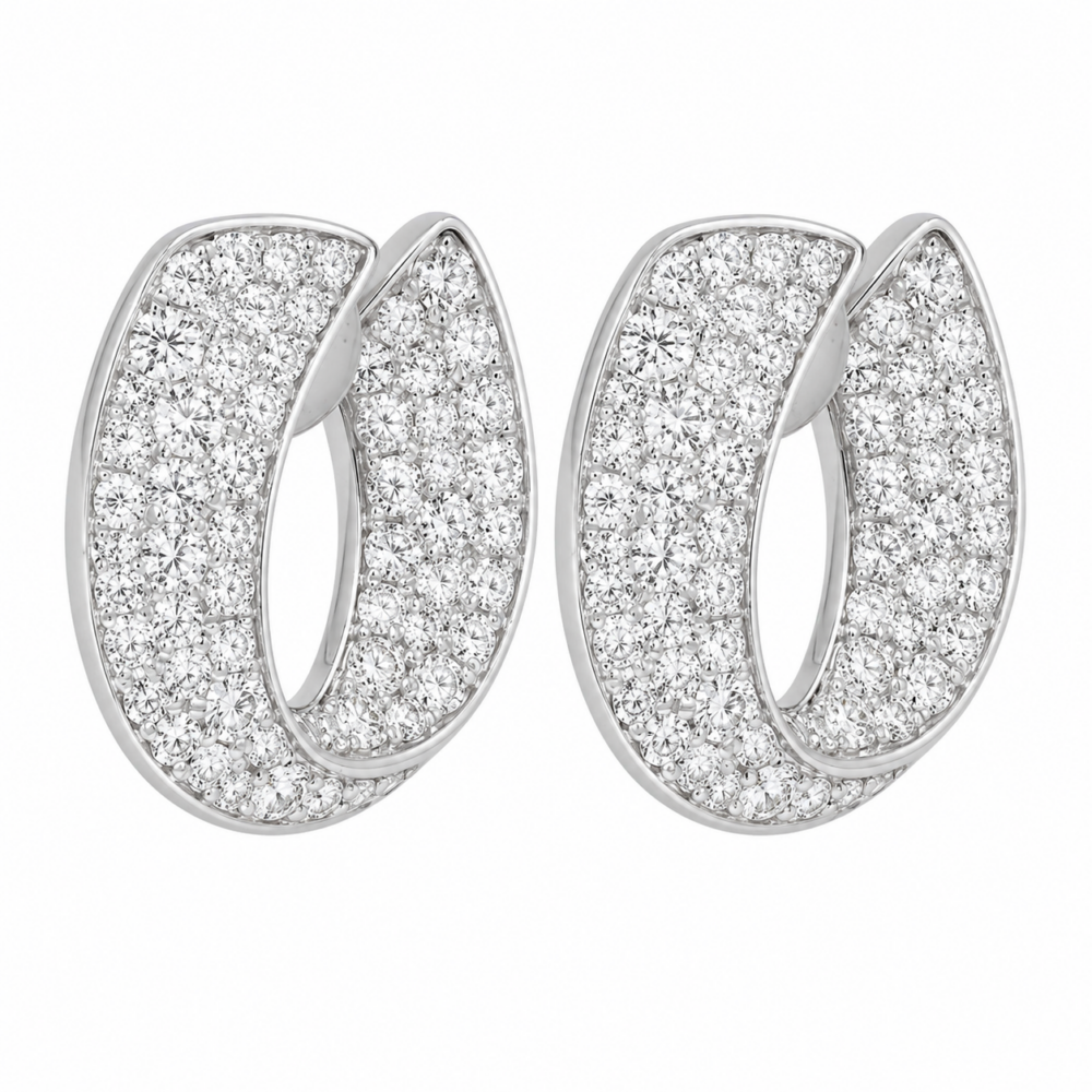 14K White Gold Earrings with 2.04ctw Diamonds Earrings 3