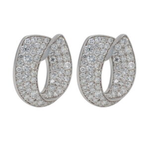 14K White Gold Earrings with 2.04ctw Diamonds