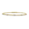 14K Yellow Gold Flexible Bangle with .35ctw Diamonds Size 6.5 Bracelets 7