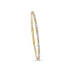 14K Two-Tone Flexible Bangle with .62ctw Diamonds Size 6.5 Bracelets 8