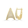 14K Yellow Gold Triangle Huggies with .73ctw Diamonds Earrings 7