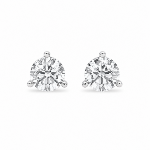 14K White Gold Martini Studs with .99ctw Lab-Grown Diamonds