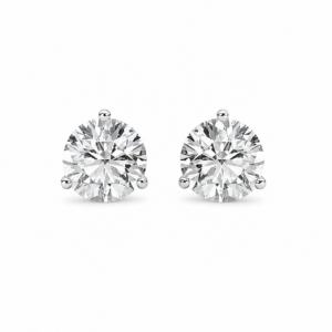 14K White Gold Martini Studs with 2ctw Lab-Grown Diamonds