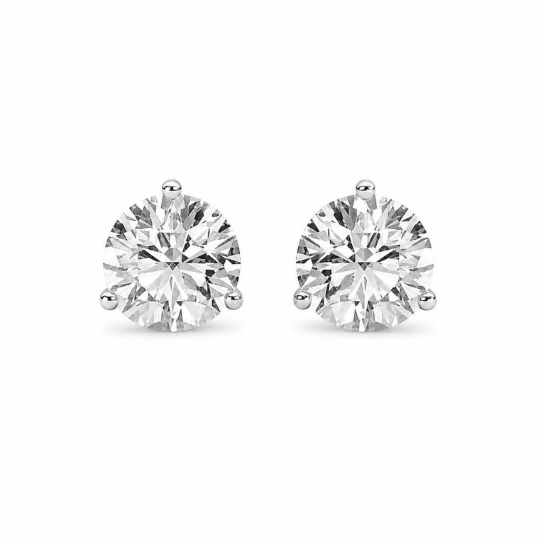 14K White Gold Martini Studs with 2.00ctw Lab-Grown Diamonds Earrings 2