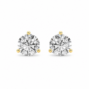 14K Yellow Gold Martini Studs with 3.50ctw Lab-Grown Diamonds