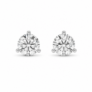 14K White Gold Martini Studs with 3ctw Lab-Grown Diamonds