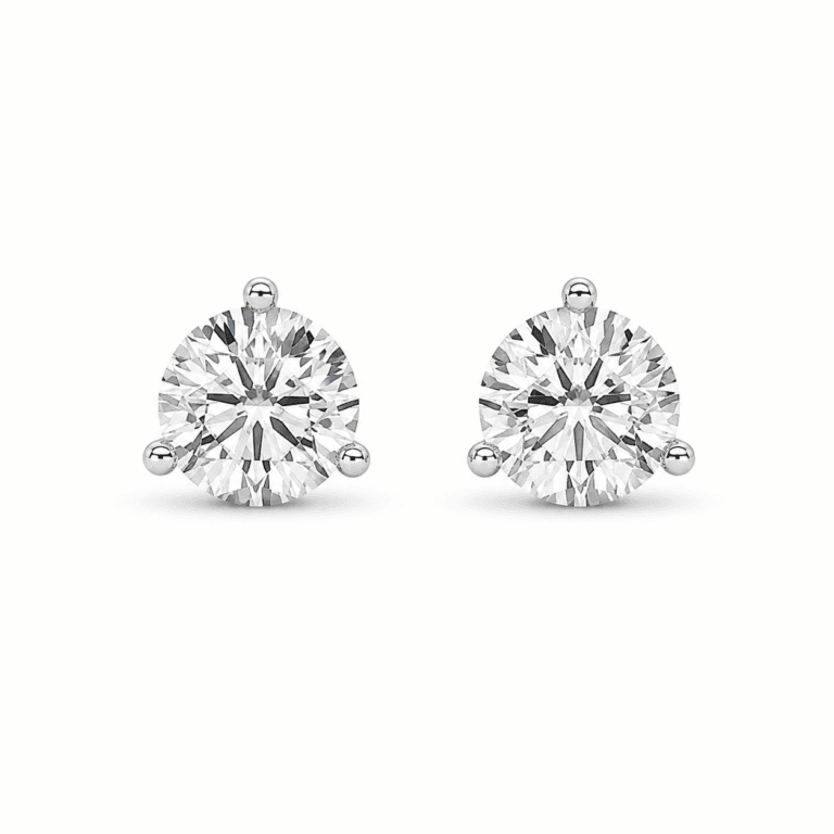 14K White Gold Martini Studs with 3.00ctw Lab-Grown Diamonds Earrings 2