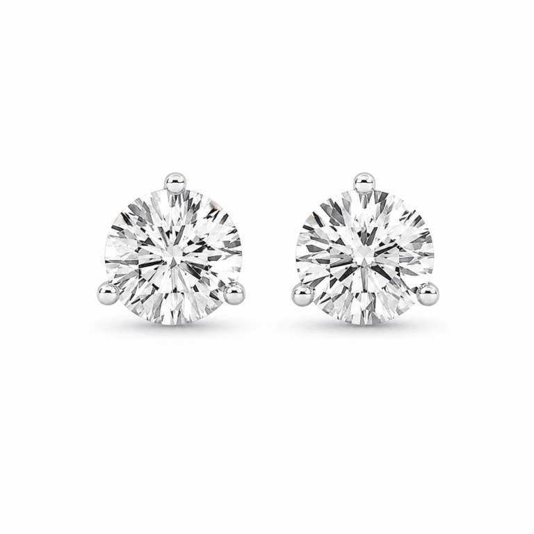 14K White Gold Martini Studs with 4.00ctw Lab-Grown Diamonds Earrings 2