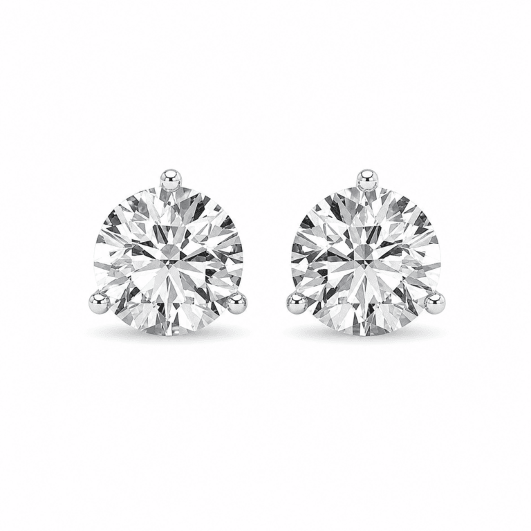 14K White Gold Martini Studs with 5.00ctw Lab-Grown Diamonds Earrings 2