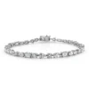 14K White Gold Tennis Bracelet with 5.67ctw Fancy Shape Diamonds 7″ 10