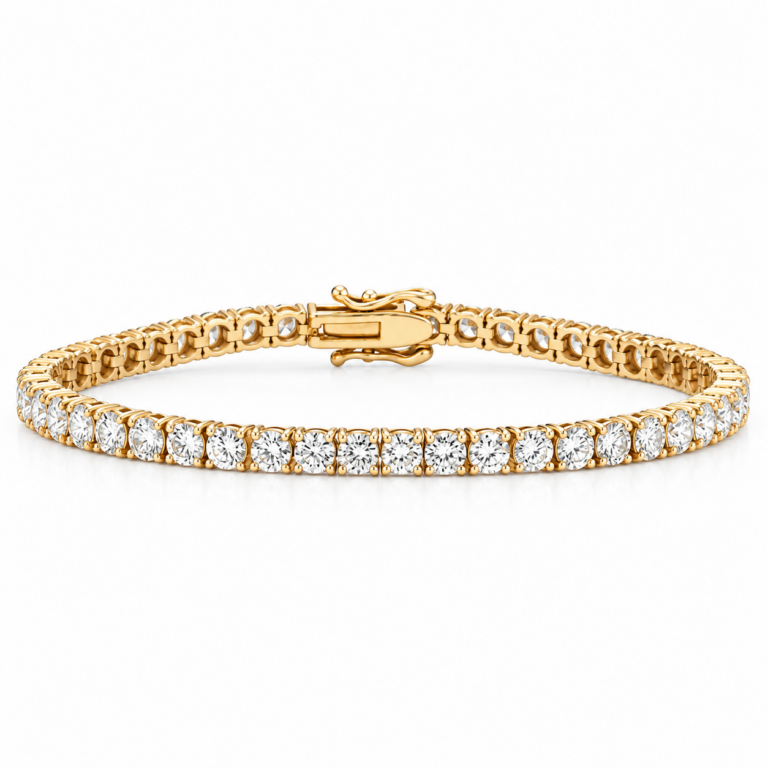 14K Yellow Gold Tennis Bracelet with 5.76ctw Lab-Grown Diamonds 7″ Bracelets 2