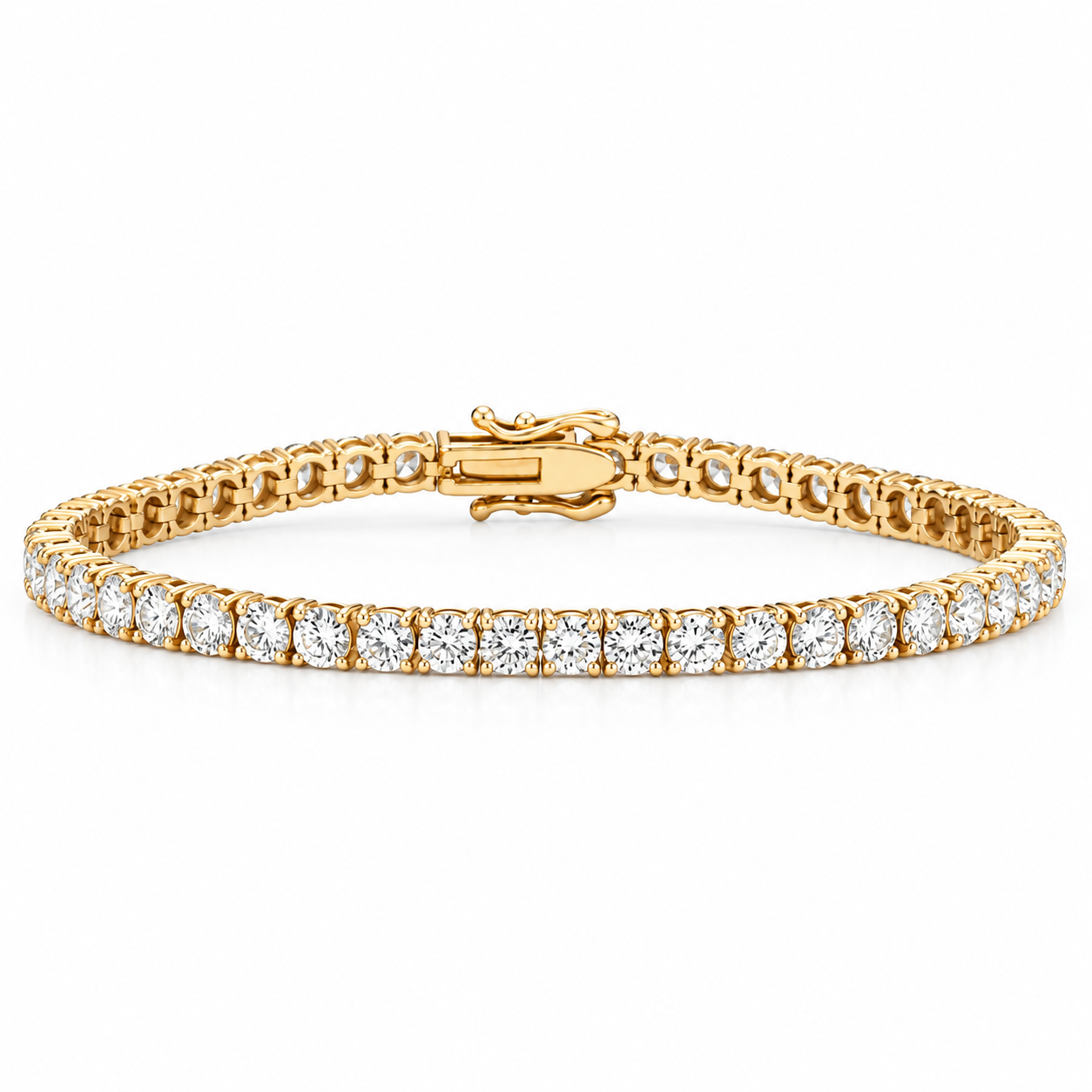 14K Yellow Gold Tennis Bracelet with 5.76ctw Lab-Grown Diamonds 7″ Bracelets