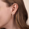 14K White Gold Huggies with .51ctw Graduating Diamonds Earrings 8