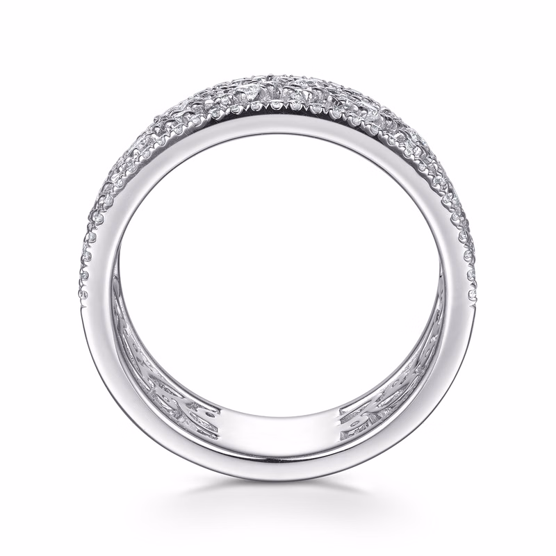 14K White Gold Stackable Ring with .65ctw Diamonds Size 6.5 Fine Jewelry 3
