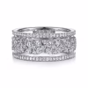 14K White Gold Stackable Ring with .65ctw Diamonds Size 6.5 Fine Jewelry 19